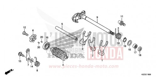 BARILLET DE SELECTION CRF250LD de 2013